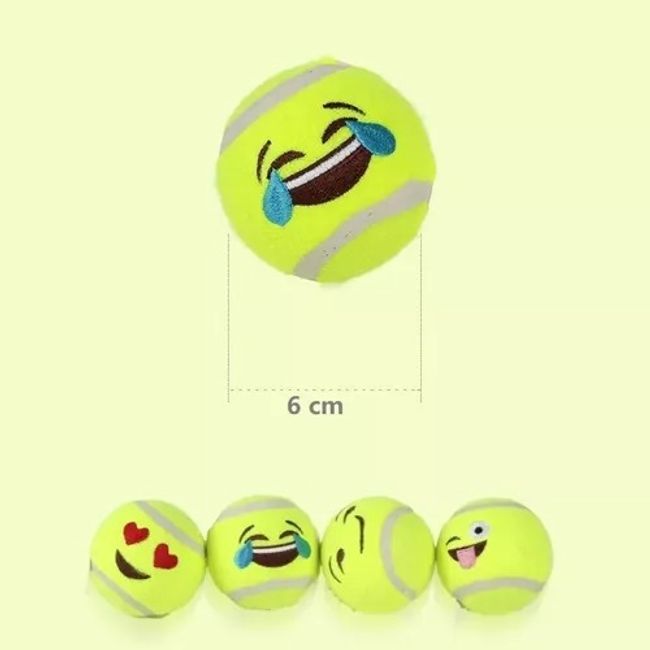 GENERICO - Pelota De Tenis Para Perros Juguete Mascotas - Diseño Emojis