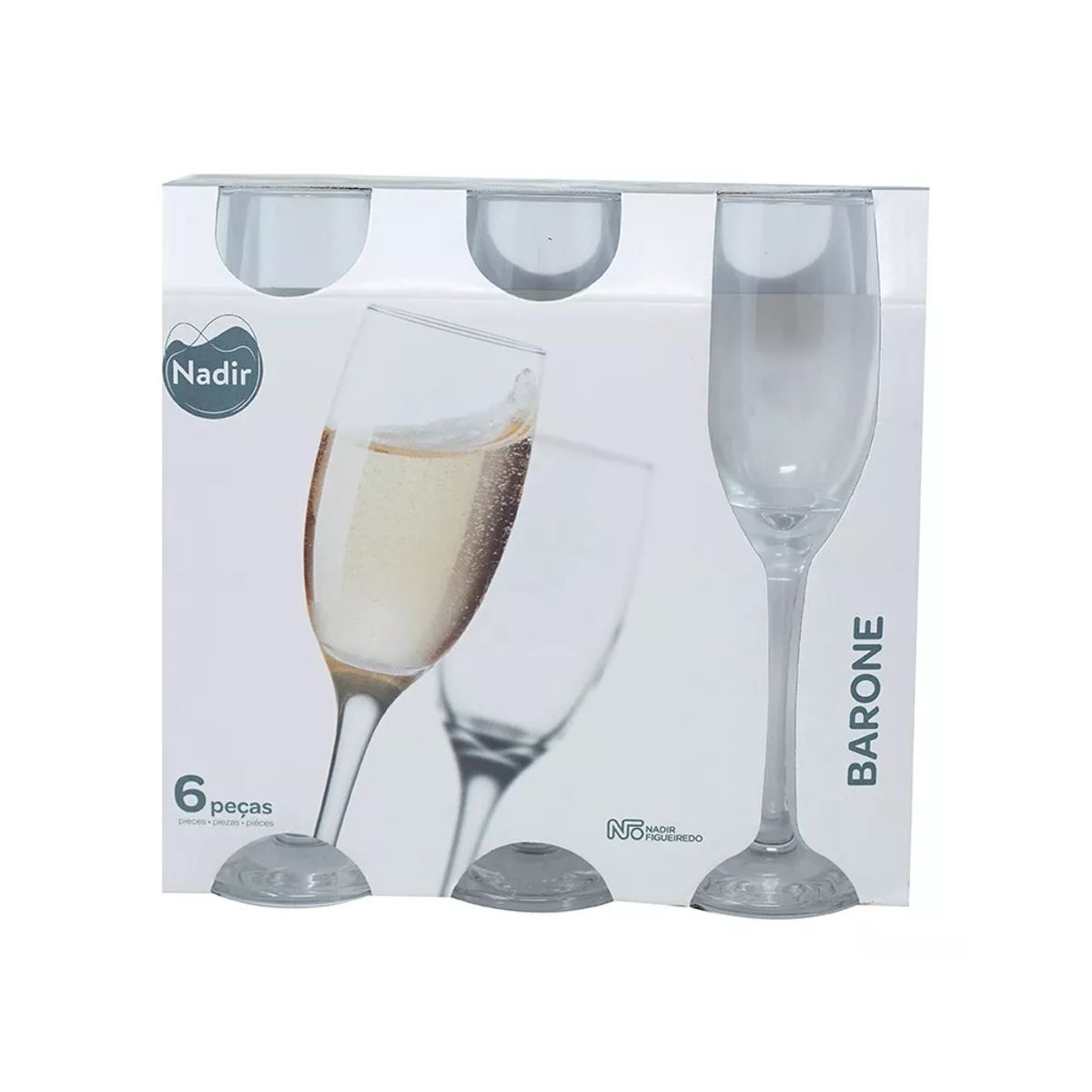 NADIR - Copas De Champagne Elegantes Espumante Nadir 190ml X6
