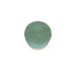 GENERICO - Pouf de Yute Turquesa-Natural Redondo 30x40 cm