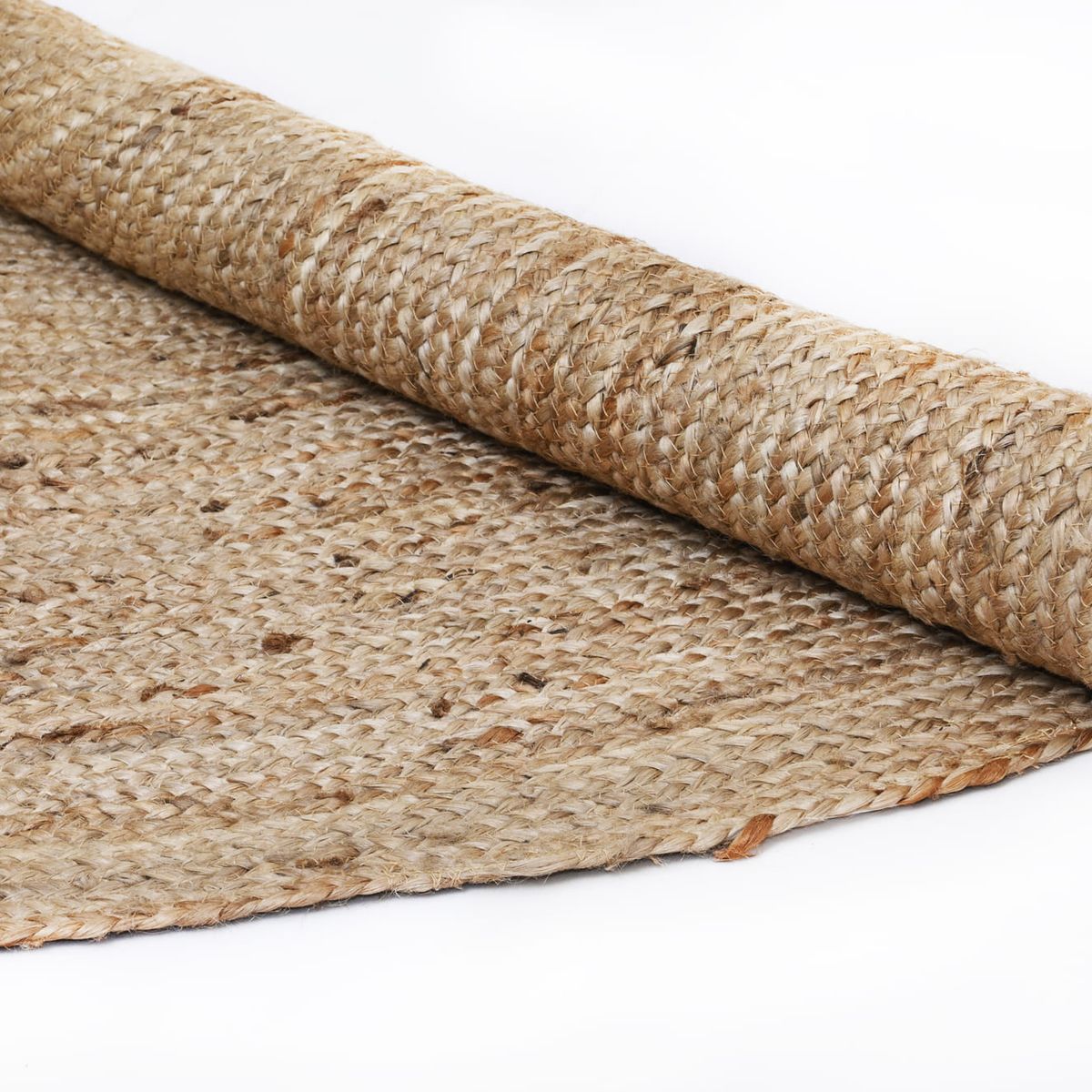 DECOGHAR - Alfombra de Yute Redonda Natural Mediana 120x120 cm