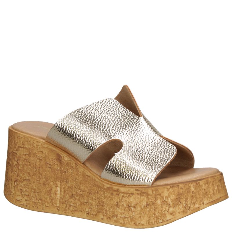 POLLINI - Sandalia Casual Mujer Dorado Pollini