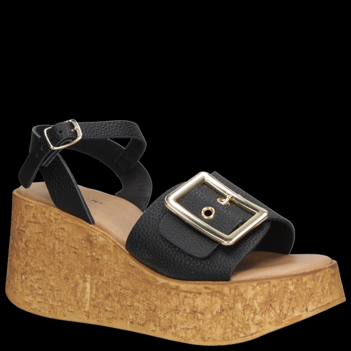 POLLINI - Sandalia Casual Mujer Negro Pollini