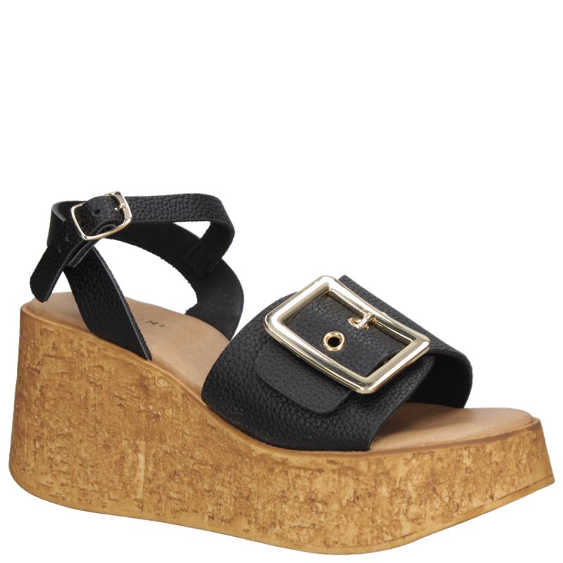 POLLINI - Sandalia Casual Mujer Negro Pollini