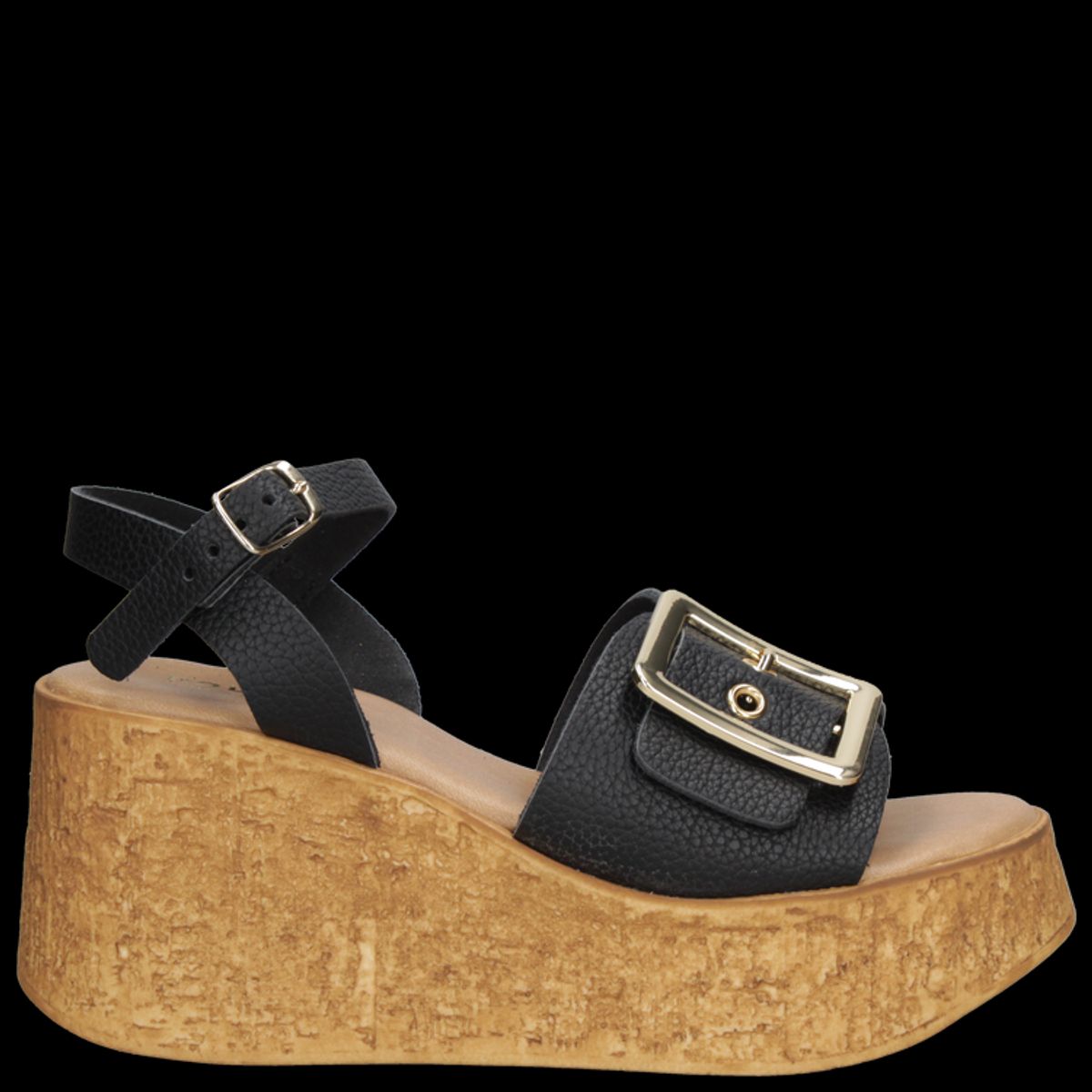 POLLINI - Sandalia Casual Mujer Negro Pollini