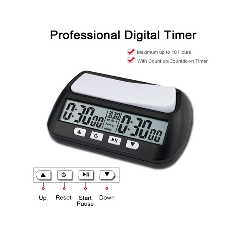 GENERICO - Reloj De Ajedrez Con Temporizador Digital Avanzado Torneo