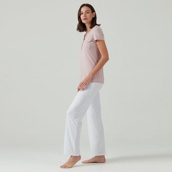 BARBIZON - Pijama Kate Pantalon Largo Rosado