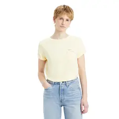 LEVIS - Polera Mujer Regular Fit Amarillo
