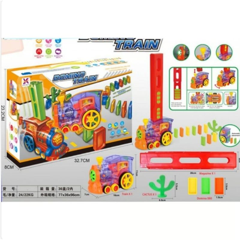 GENERICO - Juego De Tren De Dominó Para Niños Multicolor