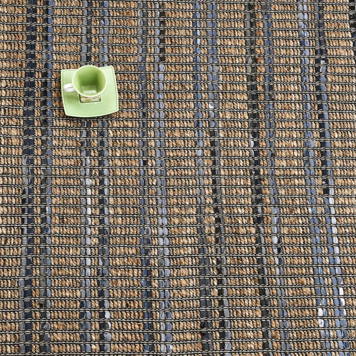 DECOGHAR - Alfombra de Yute Sarkanda Denim Mediana 150x210 cm