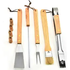 ROZENBERG SPA - Set Parrillero 10 Herramientas Con Bolso Para Asados