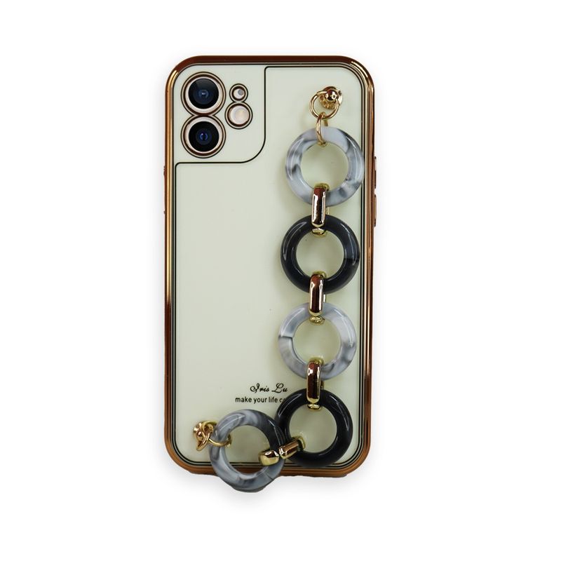 JOICO - Carcasa iPhone 12 Pro Metalizada Con Colgante Blanco