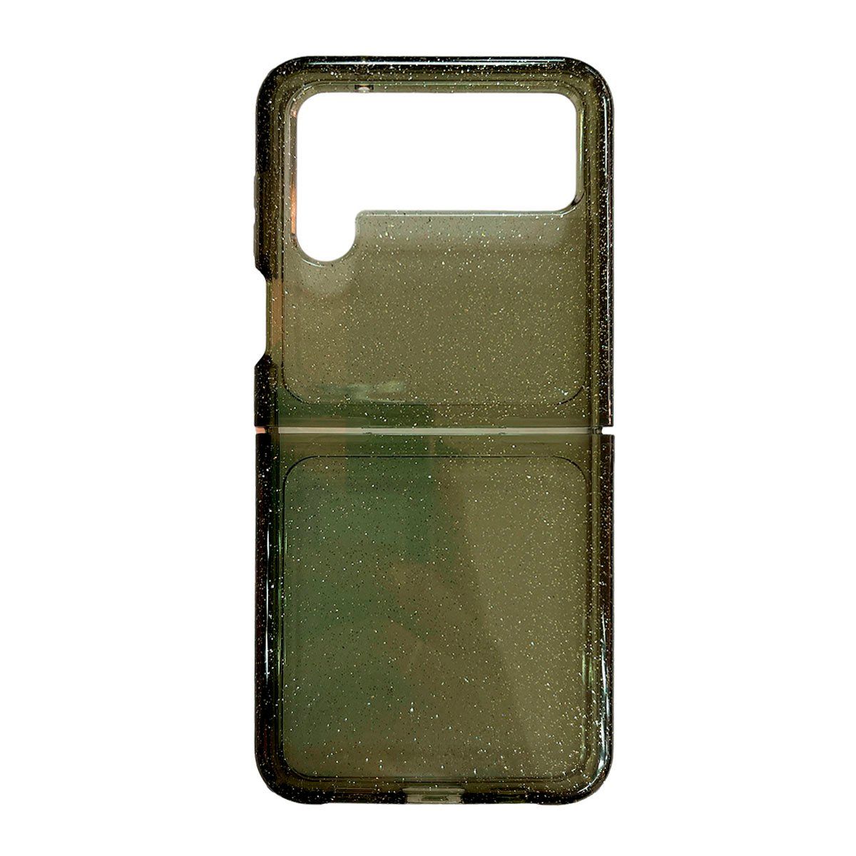 JOIGO - Carcasa Para Samsung Z Flip 4 Transparencia Y Brillo Negro