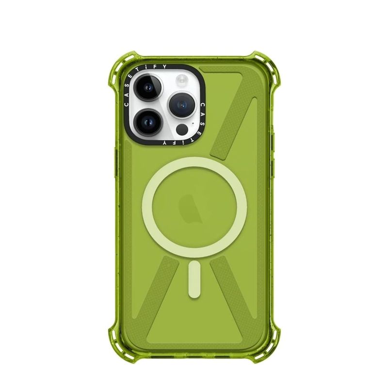JOIGO - Carcasa Tipo Casetify Para iPhone 14 13 Fluor Verde.