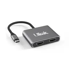 ULINK - Adaptador USB C a 2 HDMI Material de Aluminio / Calidad