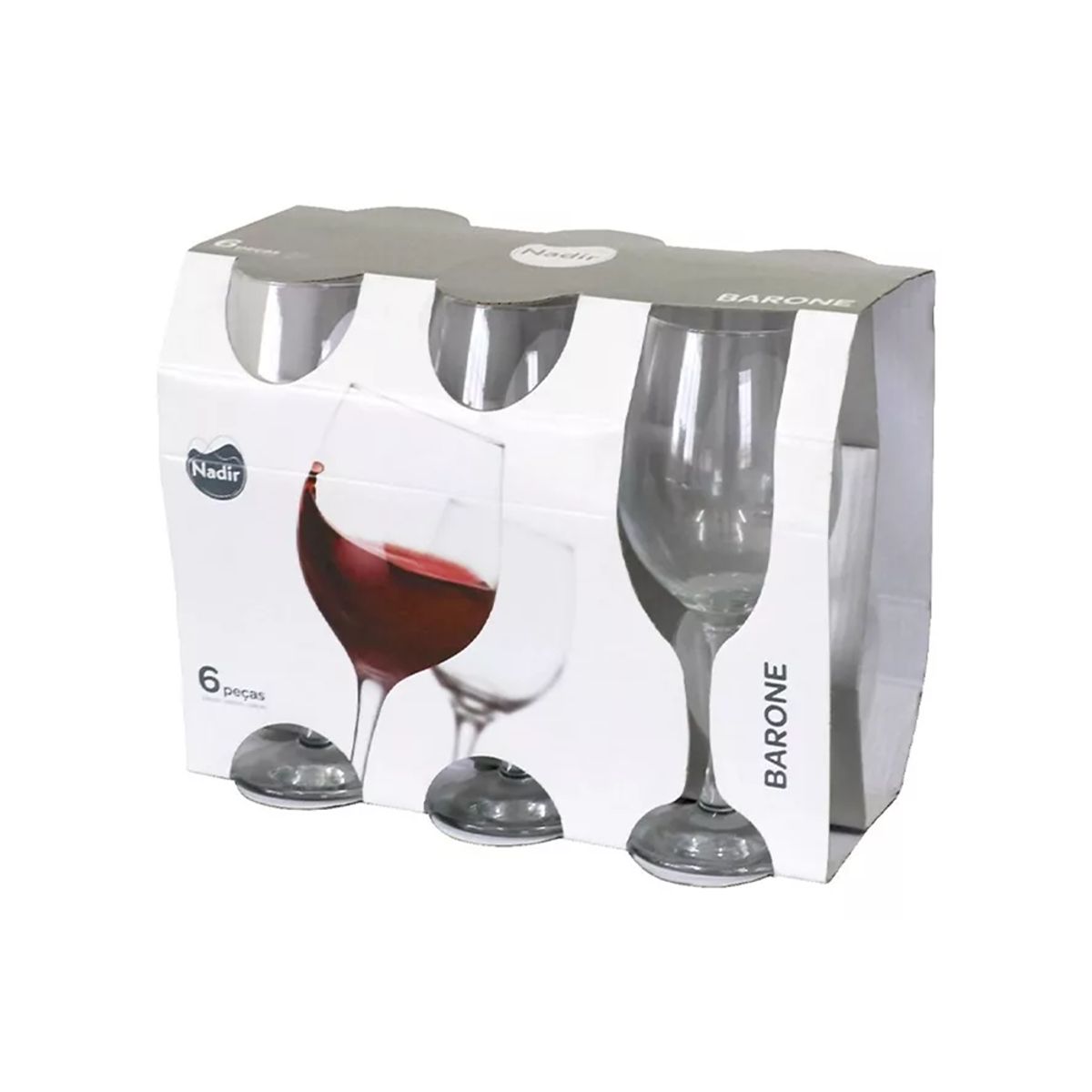 NADIR - Set 6 Copa Vino Y Agua Barone 490ml
