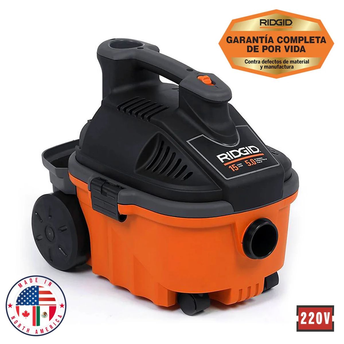 RIDGID - Aspiradora seco-mojado 14 Lt 5hp 220V - WD4075