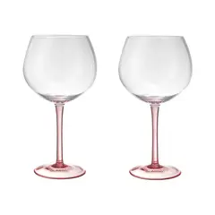 GLASSO - Set 2 Copas Pie Color 670 Ml Rosa