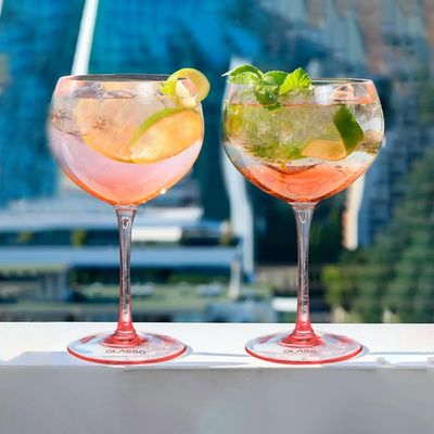 Imagen 2 del producto Set 2 Copas Pie Color 670 Ml Rosa