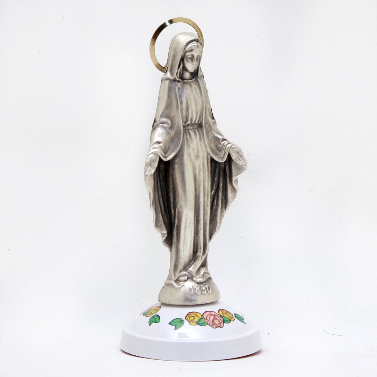 GENERICO - Estatua Religiosa Italiana Virgen Milagrosa con base 12 cms