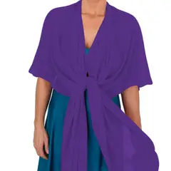 MARIA PASKARO - Tapado Capa Multiforma Catania Gasa Morado - Morado