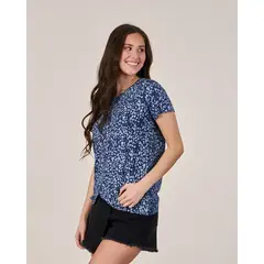 POLEMIC - Polera print con nudo VS1726 - Girl