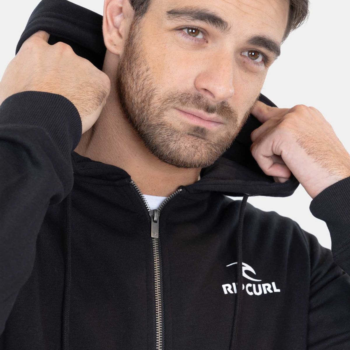 RIP CURL - Poleron FZ Verytre Negro Hombre Rip Curl