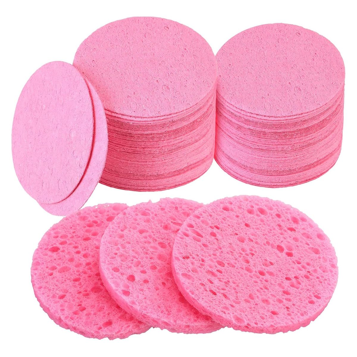 ATURE - 50u Esponjas De Limpieza Faciales Comprimidas De Celulosa