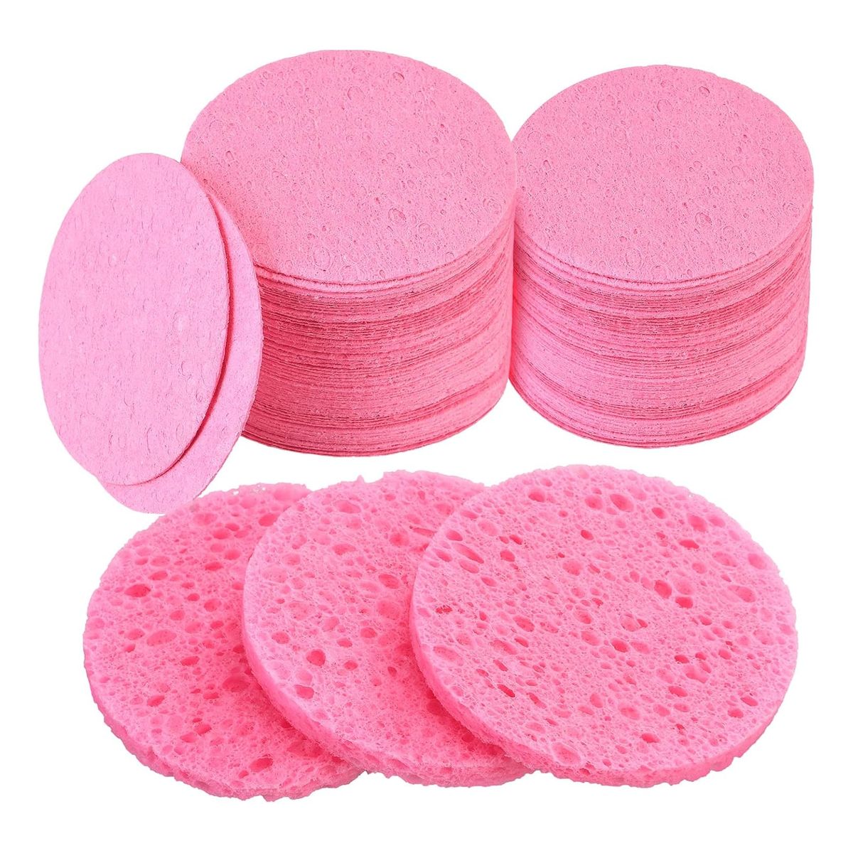 ATURE - 50u Esponjas De Limpieza Faciales Comprimidas De Celulosa