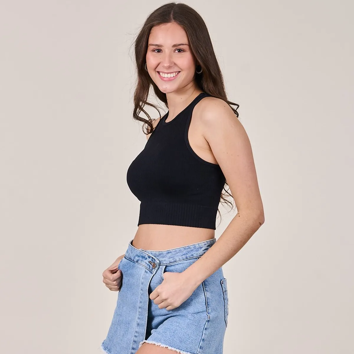 POLEMIC - Polera Crop Top Halter Mujer VS1711 - Polemic Girl