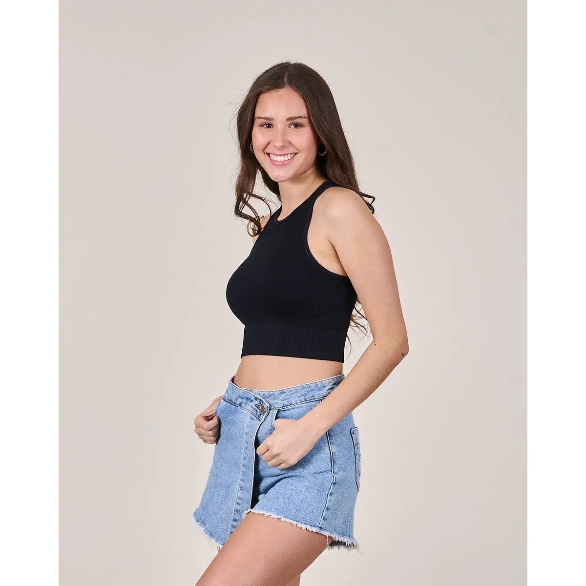 POLEMIC - Polera Crop Top Halter Mujer VS1711 - Polemic Girl