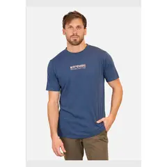 RIP CURL - Polera M/C Oahu Logo Organic Azul Hombre