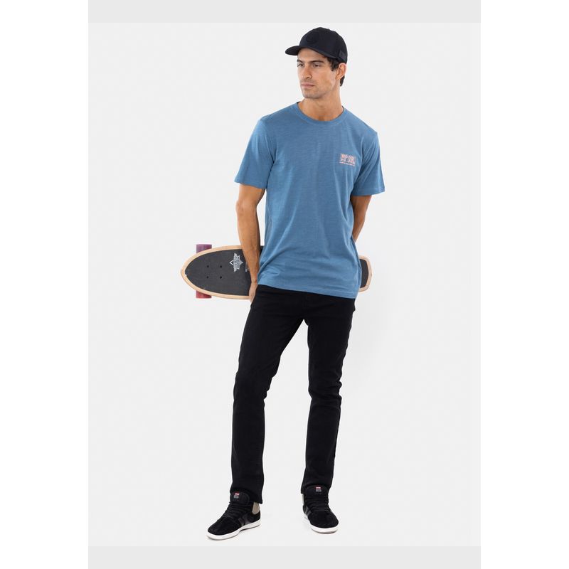 RIP CURL - Polera M/C Lanikai Logo Triple Azul Hombre Rip Curl
