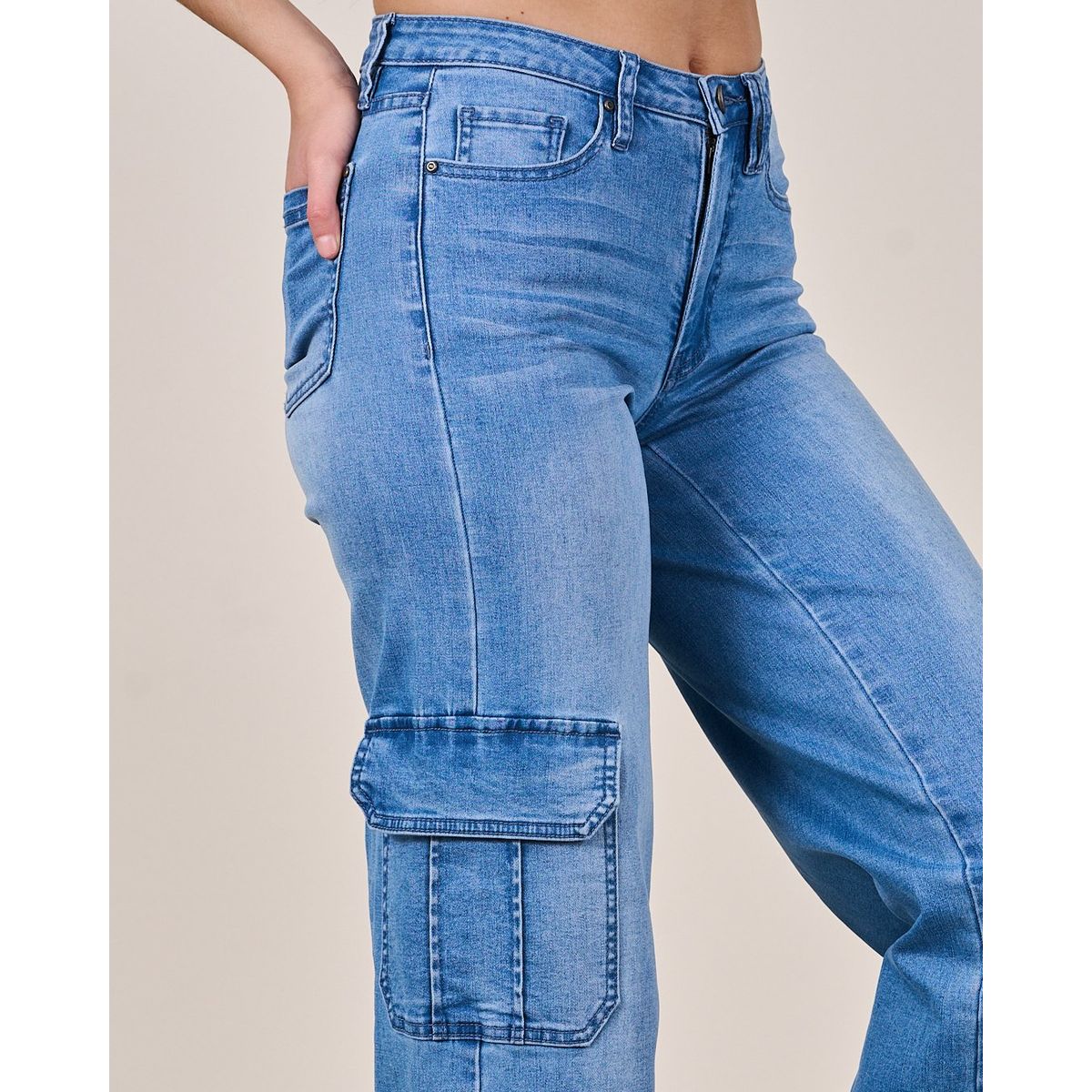 POLEMIC - Jeans Denim Cargo Wide Leg VS4751 - Polemic Girl