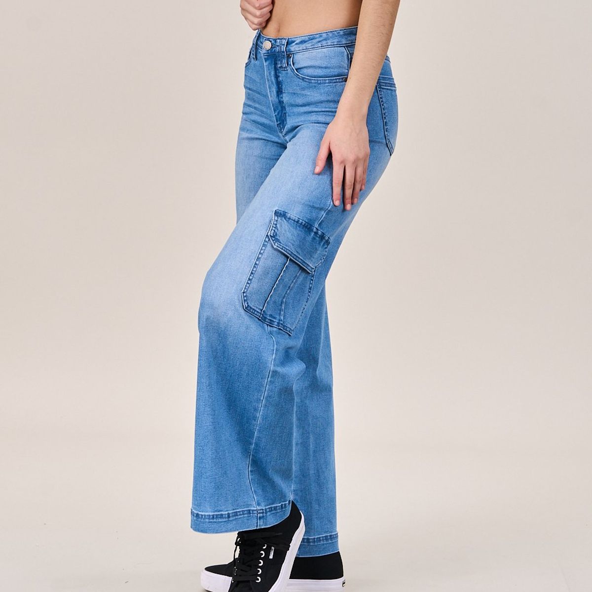 POLEMIC - Jeans Denim Cargo Wide Leg VS4751 - Polemic Girl