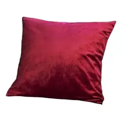 GENERICO - Pack 4 Funda Velvet De Cojín Terciopelo 45x45 Burdeo