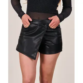 POLEMIC - Short Falda PU Black VS3710 -