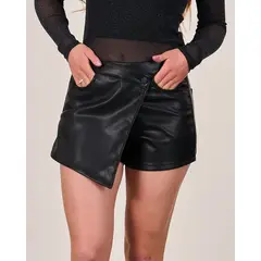 POLEMIC - Short Falda PU Black VS3710 -