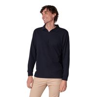 Polera Piqué Hombre Premium Ml Con Cierre Indusbord® Uv+pro