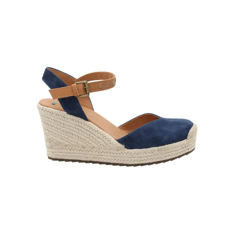 Alpargata Cuero Mujer Lis Azul