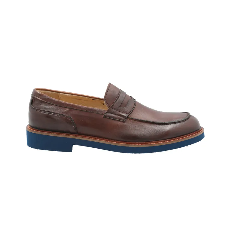 Mocasín Cuero Hombre Tasso Café