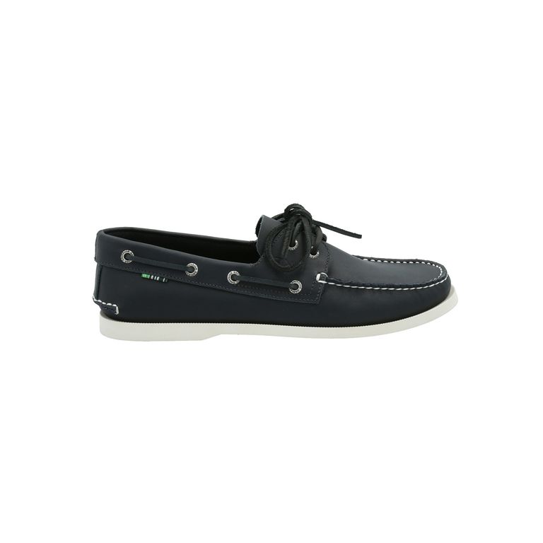 Mocasín Cuero Hombre Boat Azul