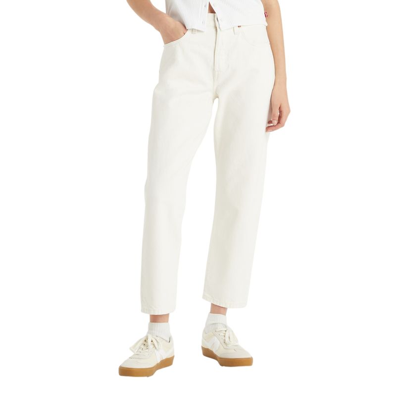 LEVIS - Jeans Mujer 501 Crop Blanco Levis