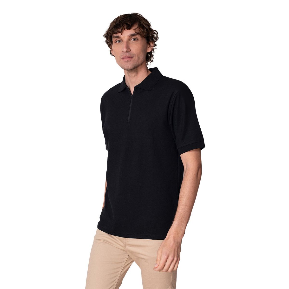 INDUSBORD - Polera Piqué Hombre Premium MC Con Cierre Indusbord® Uv+pro.-