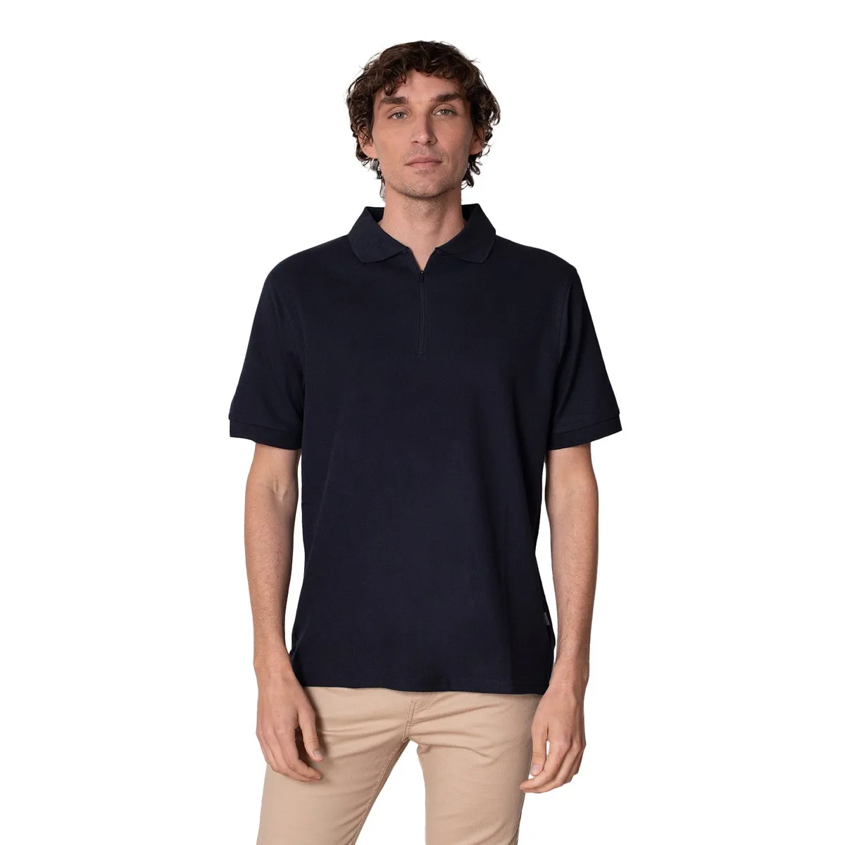 INDUSBORD - Polera Piqué Hombre Premium MC Con Cierre Indusbord® Uv+pro.-