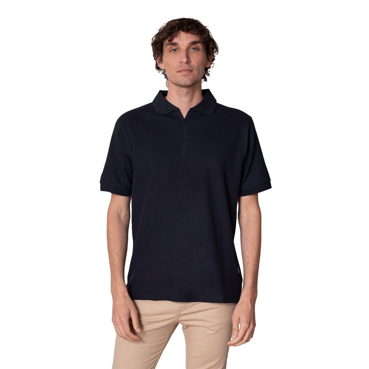 INDUSBORD - Polera Piqué Hombre Premium MC Con Cierre Indusbord® Uv+pro.-