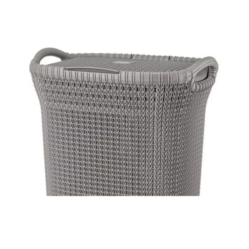 REYPLAST - Canasto Para Ropa Rectangular Khipu Reyplast Khipu Color Gris