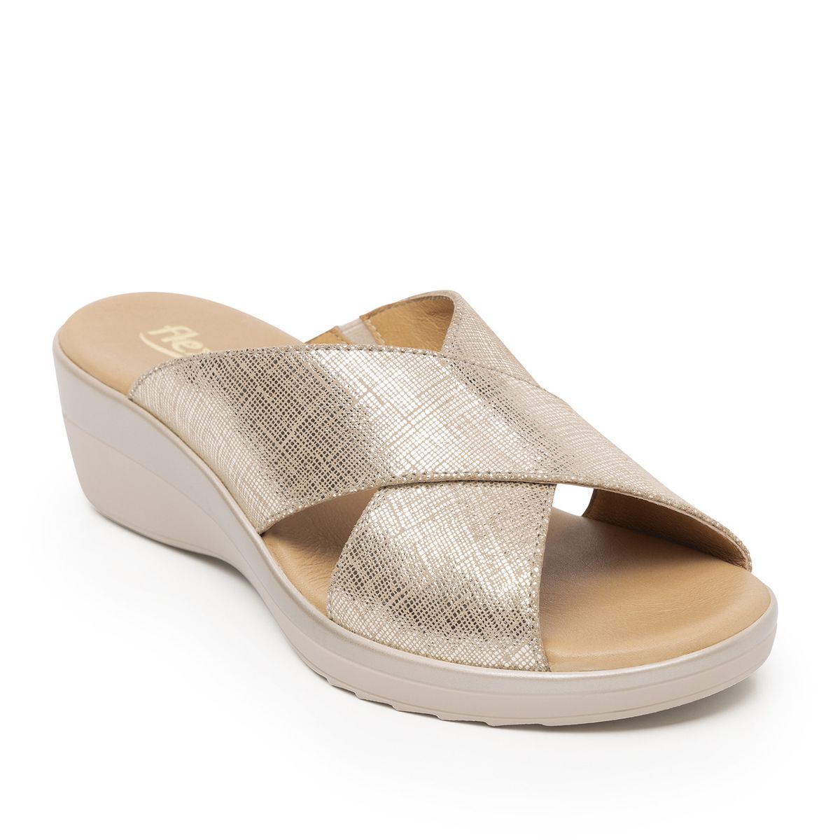 FLEXI - Sandalia Mujer Amapola 116011 Dorada Flexi