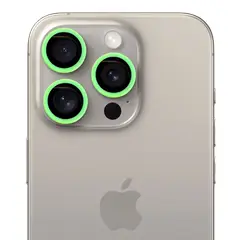 GENERICO - Protector de cámara modelo Candy para iPhone 15pro-15promax Verde