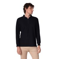 Polera Piqué Hombre Premium Ml Con Cierre Indusbord® Uv+pro