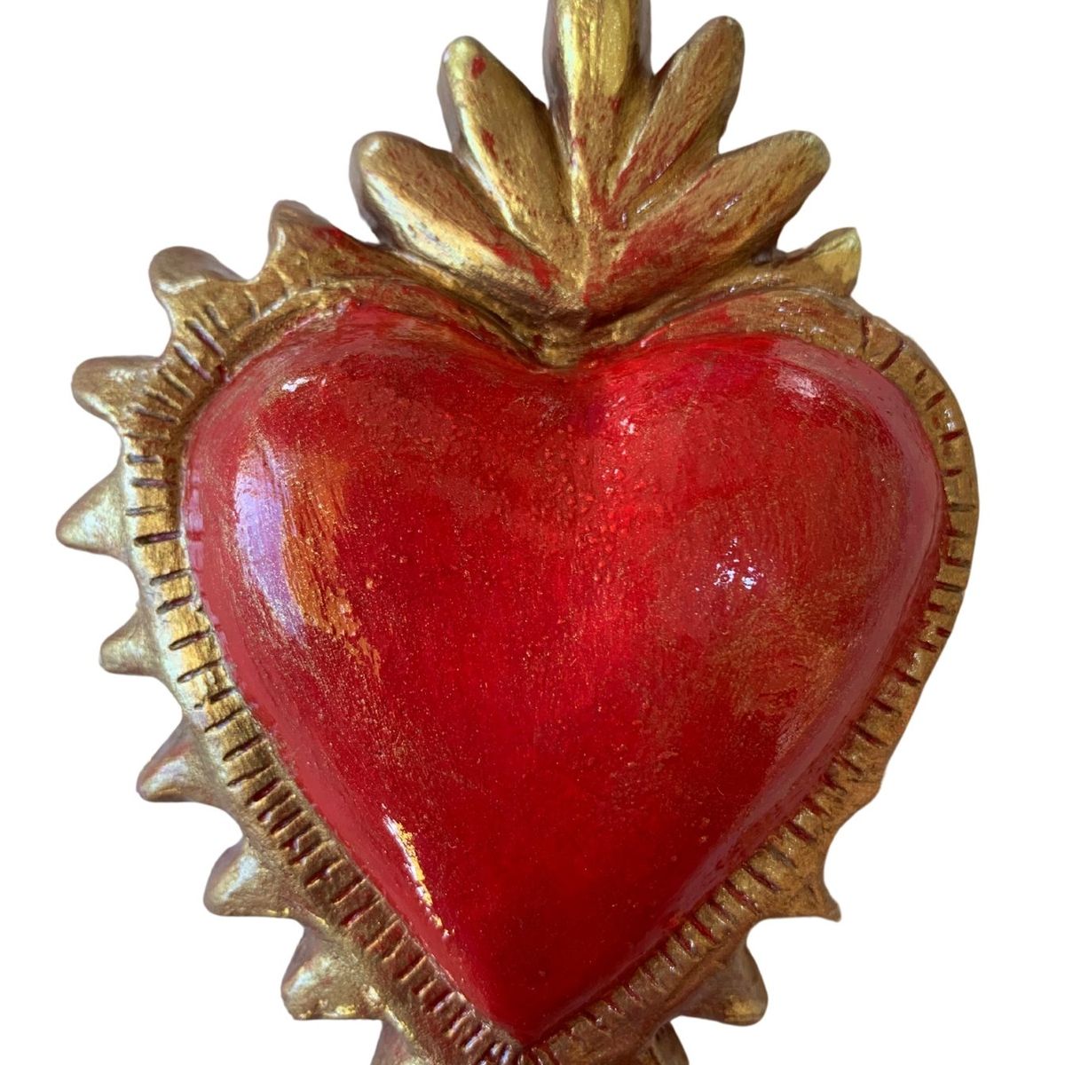 GENERICO - CORAZON RAYOS ROJO DORADO